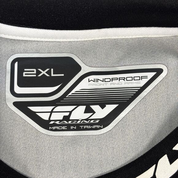Fly Racing Shirt Men's XXL Black Windproof Motocross Jersey Long Sleeve Logo - Picture 6 of 8